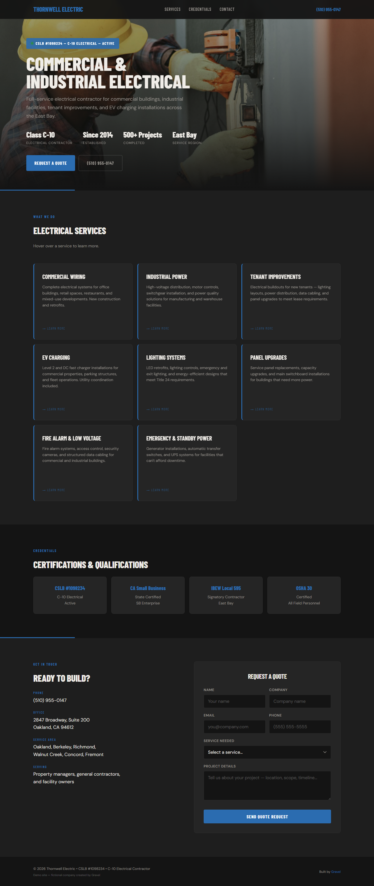 Thornwell Electric new Gravel website